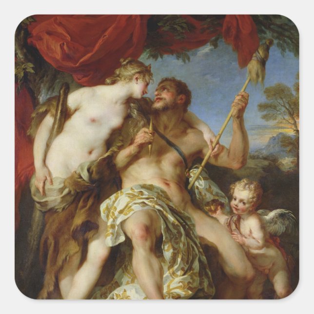 Adesivo Quadrado Hércules e Omphale, 1724 (Frente)