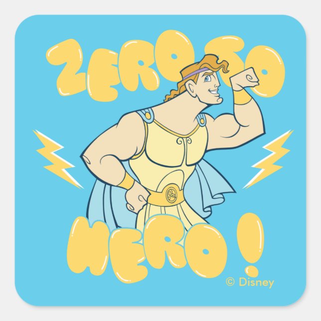 Adesivo Quadrado Hercules - Zero to Hero Square Sticker (Frente)