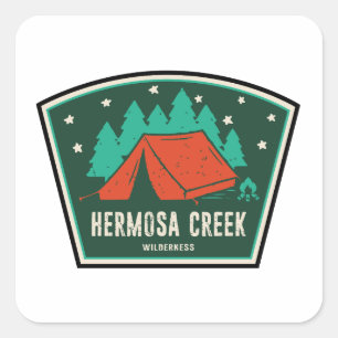 Adesivo Quadrado Hermosa Creek Wilderness Colorado Camping