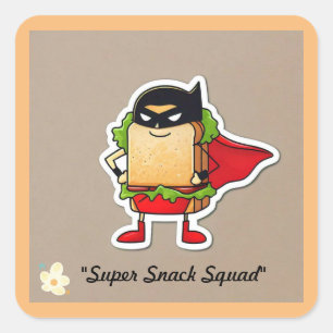 Adesivo Quadrado "Hero Hoagie Engraçado"