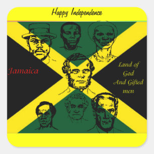 Adesivo Quadrado herói nacional jamaica