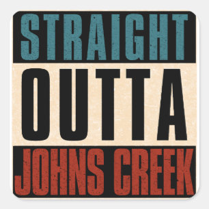 Adesivo Quadrado Hetero de Johta Creek Georgia GA