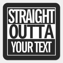 Adesivo Quadrado Hetero De Texto Personalizado Fora Do Seu Retro Da