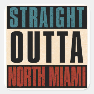 Adesivo Quadrado Hetero fora do norte de Miami Flórida FL