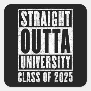 Adesivo Quadrado Hetero Out University 2025 - Versão em destaque