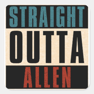 Adesivo Quadrado Hetero Outta Allen Texas TX