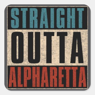Adesivo Quadrado Hetero Outta Alpharetta Georgia GA