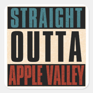 Adesivo Quadrado Hetero Outta Apple Valley California CA