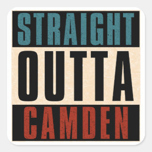 Adesivo Quadrado Hetero Outta Camden New Jersey NJ