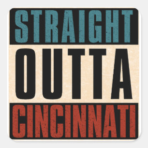 Adesivo Quadrado Hetero Outta Cincinnati Ohio OH