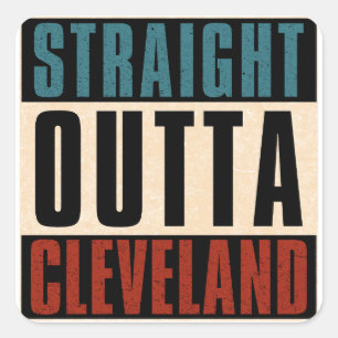 Adesivo Quadrado Hetero Outta Cleveland Ohio OH