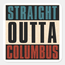 Adesivo Quadrado Hetero Outta Columbus Ohio OH EUA