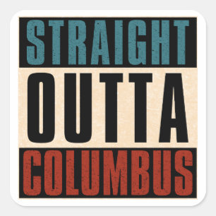 Adesivo Quadrado Hetero Outta Columbus Ohio OH EUA