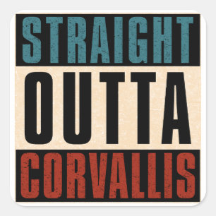 Adesivo Quadrado Hetero Outta Corvallis Oregon OR