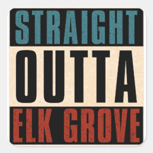 Adesivo Quadrado Hetero Outta Elk Grove California CA