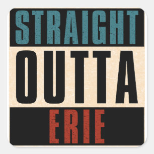 Adesivo Quadrado Hetero Outta Erie Pensilvânia PA