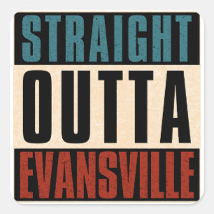 Adesivo Quadrado Hetero Outta Evansville Indiana EM