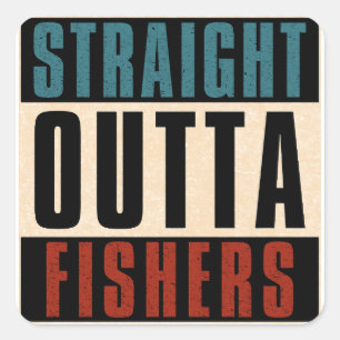 Adesivo Quadrado Hetero Outta Fishers Indiana
