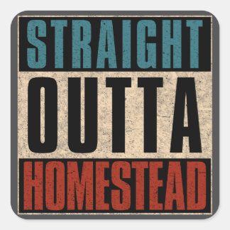 Adesivo Quadrado Hetero Outta Homestead Florida FL