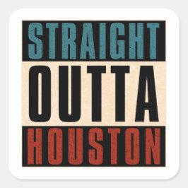 Adesivo Quadrado Hetero Outta Houston Texas TX EUA