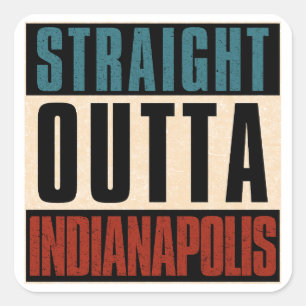 Adesivo Quadrado Hetero Outta Indianapolis Indiana NOS EUA