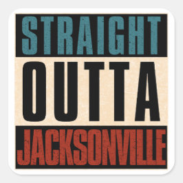 Adesivo Quadrado Hetero Outta Jacksonville Florida FL EUA