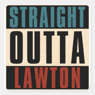 Adesivo Quadrado Hetero Outta Lawton Oklahoma OK