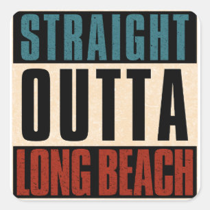 Adesivo Quadrado Hetero Outta Long Beach California CA