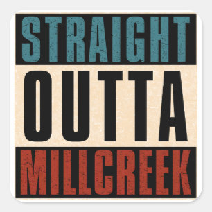 Adesivo Quadrado Hetero Outta Millcreek Utah UT