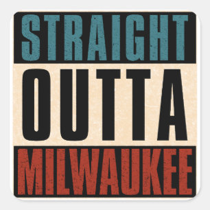 Adesivo Quadrado Hetero Outta Milwaukee Wisconsin WI