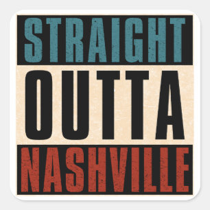 Adesivo Quadrado Hetero Outta Nashville Tennessee TN