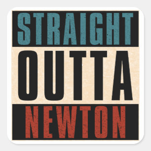 Adesivo Quadrado Hetero Outta Newton Massachusetts MÃES
