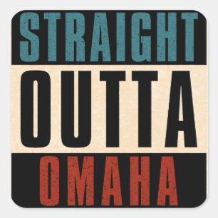 Adesivo Quadrado Hetero Outta Omaha Nebraska