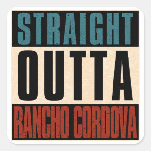 Adesivo Quadrado Hetero Outta Rancho Cordova Califórnia CA