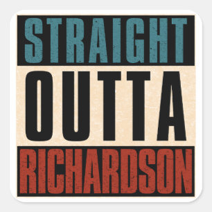 Adesivo Quadrado Hetero Outta Richardson Texas TX