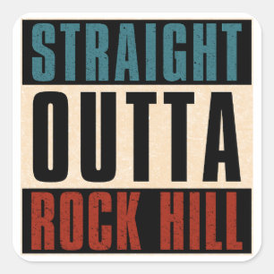 Adesivo Quadrado Hetero Outta Rock Hill Carolina do Sul SC