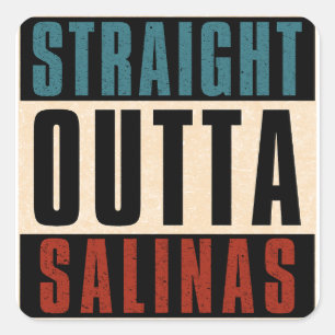 Adesivo Quadrado Hetero Outta Salinas California CA