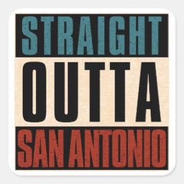 Adesivo Quadrado Hetero Outta San Antonio Texas TX EUA