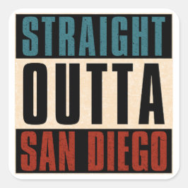 Adesivo Quadrado Hetero Outta San Diego California CA EUA