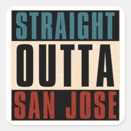 Adesivo Quadrado Hetero Outta San Jose California CA EUA