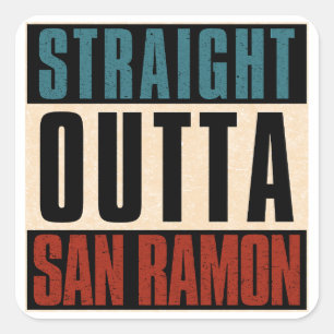 Adesivo Quadrado Hetero Outta San Ramon California CA