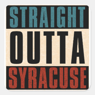 Adesivo Quadrado Hetero Outta Syracuse Nova York NY