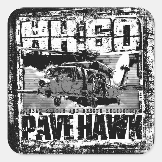 Adesivo Quadrado HH-60 Pave Hawk (Frente)