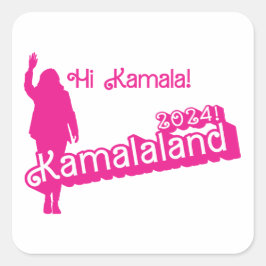 Adesivo Quadrado "Hi Kamala" - Sticker quadrado B
