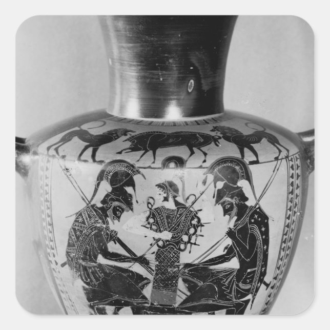 Adesivo Quadrado Hídra negra do Atlântico (Frente)