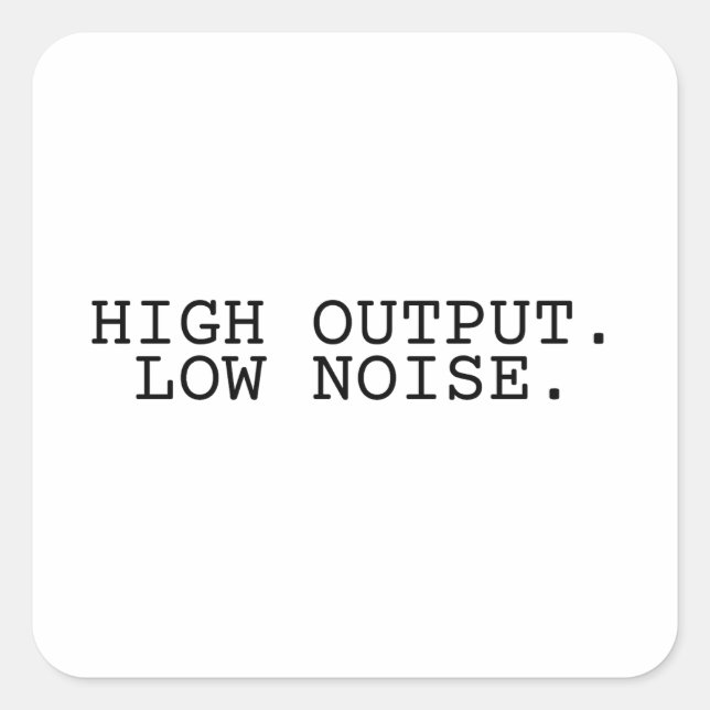 Adesivo Quadrado High Output Low Noise (Frente)