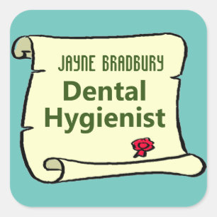 Adesivo Quadrado Higienista dentária