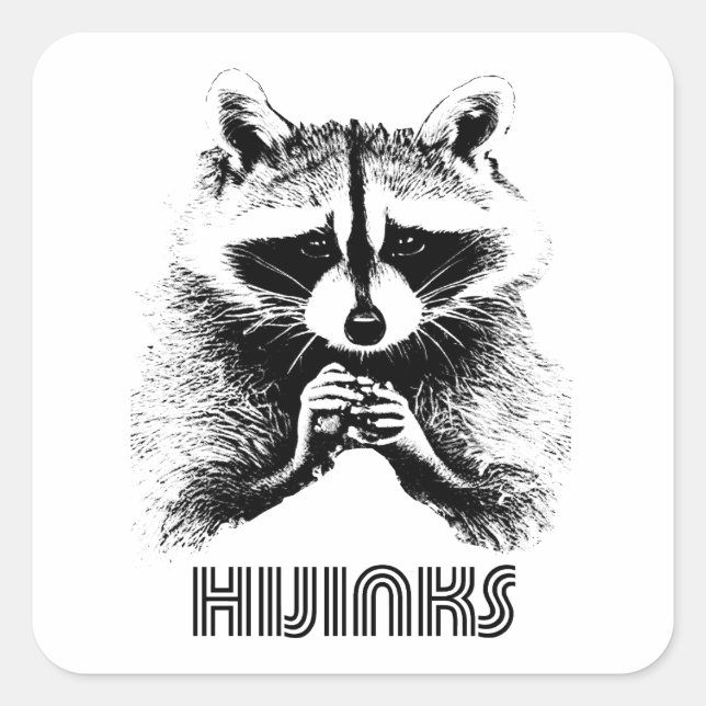 Adesivo Quadrado Hijinks em Raccoon (Frente)