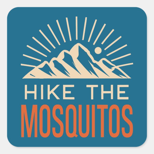 Adesivo Quadrado Hike The Mosquito Range Colorado Sunburst (Frente)