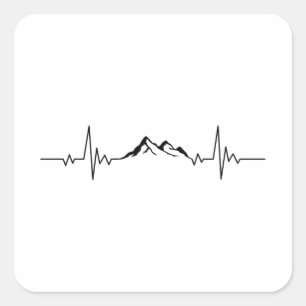 Adesivo Quadrado Hikers de Caminhoneiro Engraçado da MONTANHA